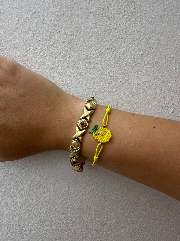 Pulsera Elástica Miyuki Limón
