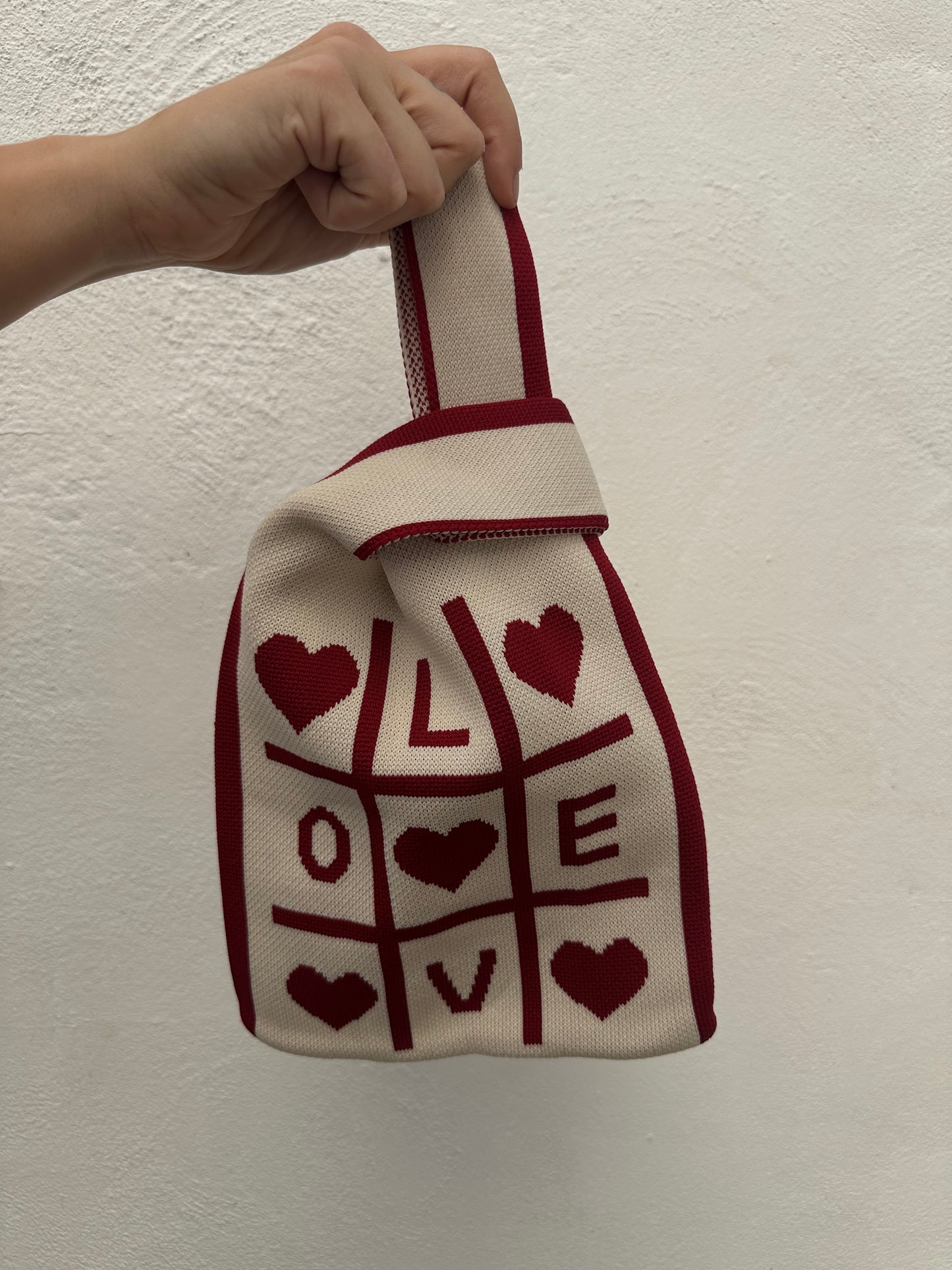 Bolso Japonés Pequeño Tres en Raya Love