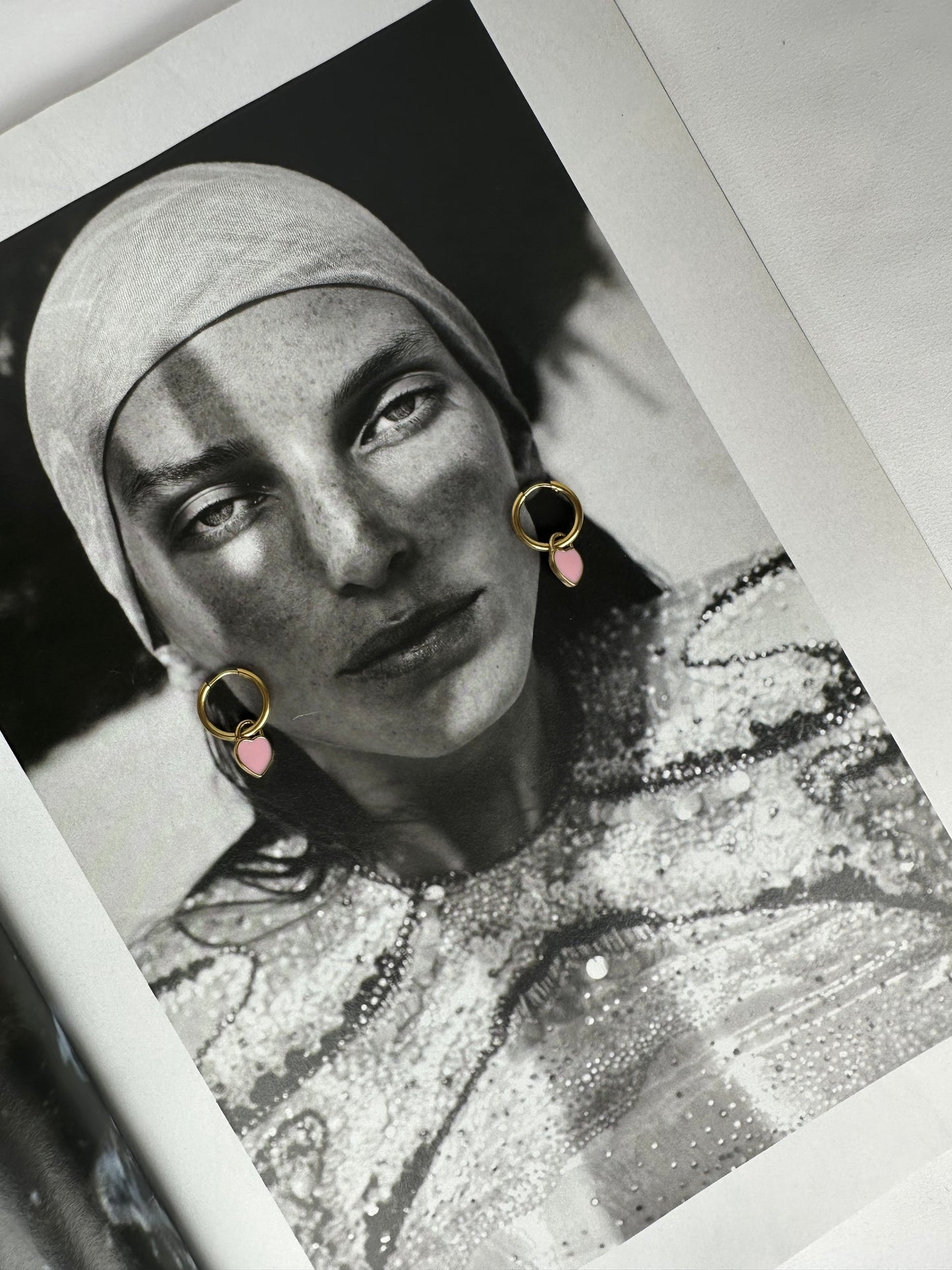 Mini Pendientes Candado Corazón Rosa