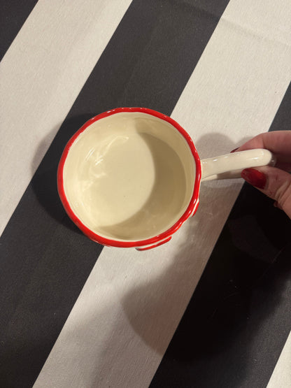 Taza Blanco Corazones Rojos