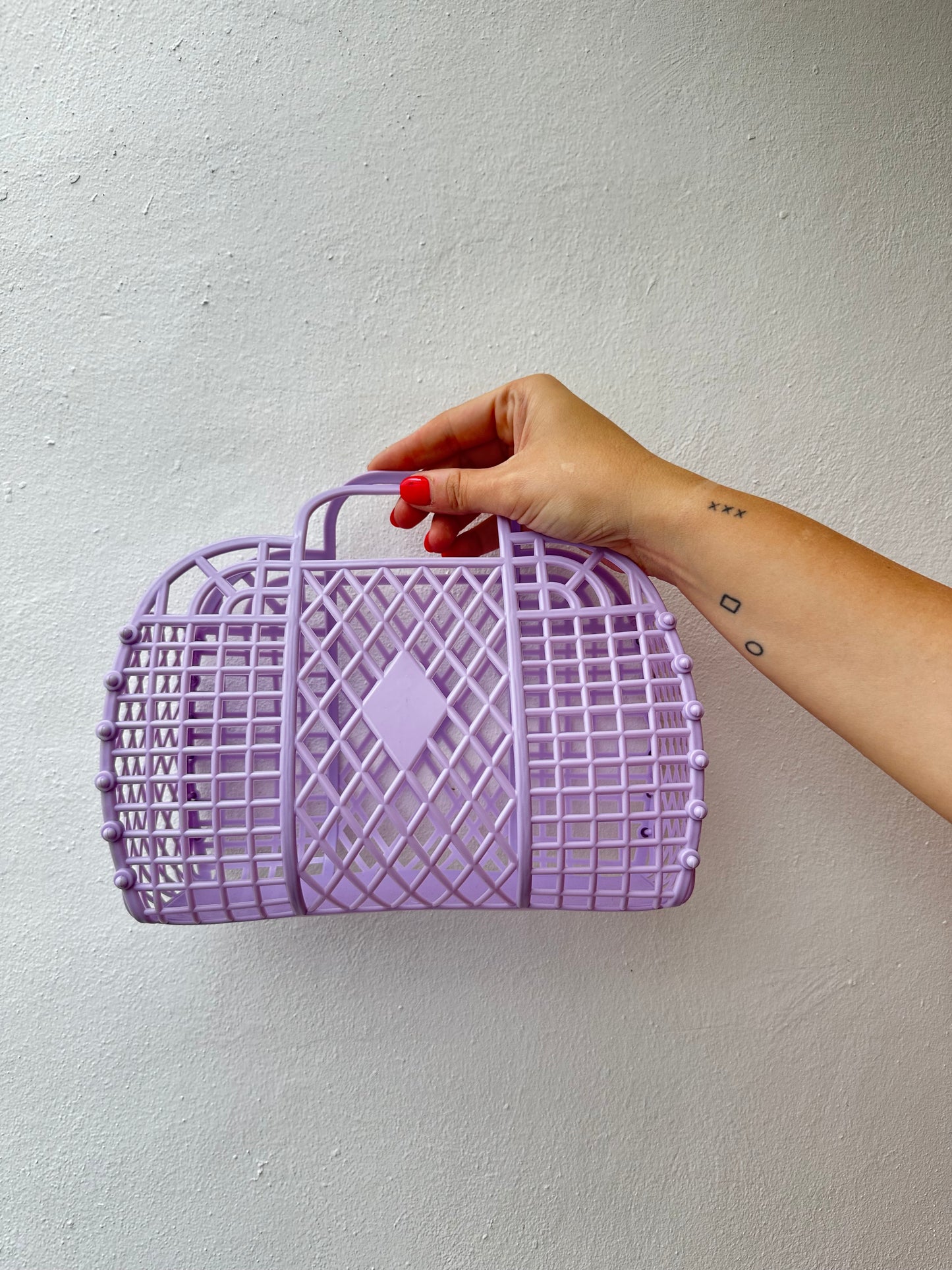 Cesta Plástico Niña Morada Malva Lila