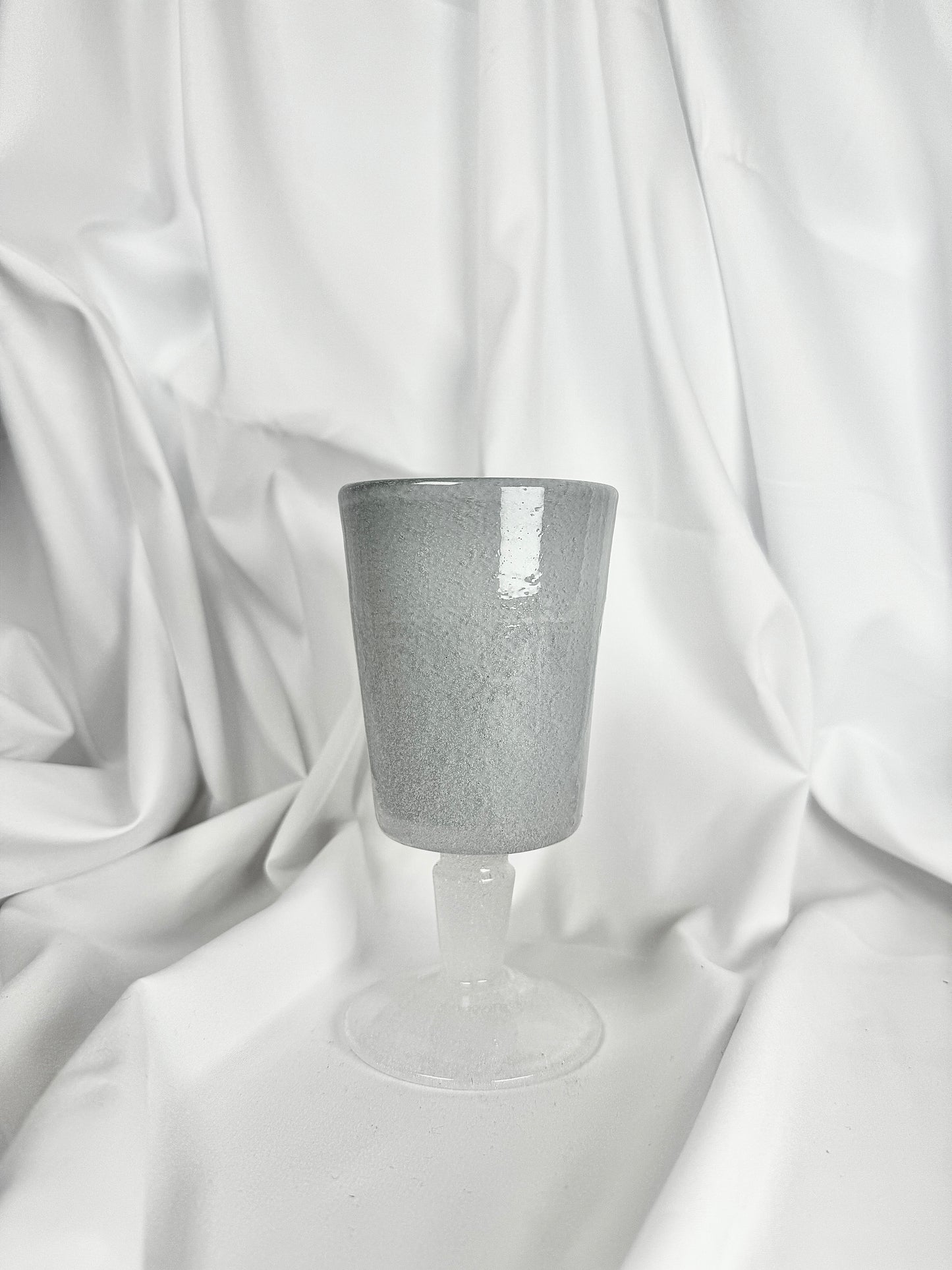 Copa Cristal Gris Base Blanca
