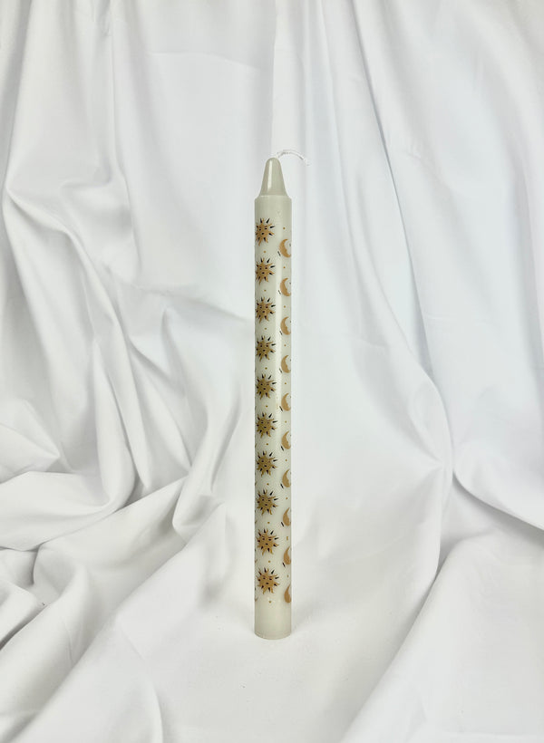 Vela de Candelabro Blanca Astros