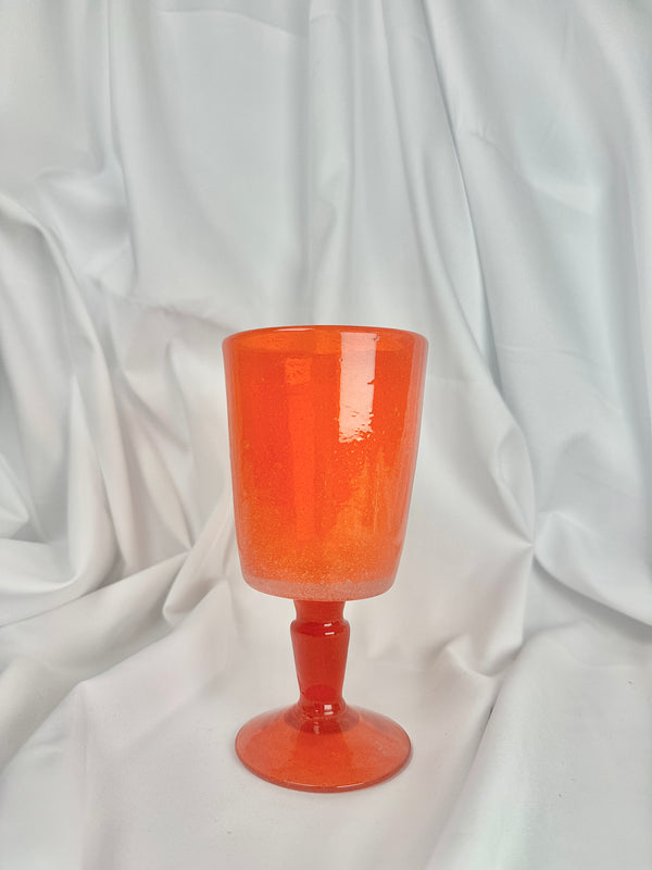Copa Cristal Naranja Oscuro