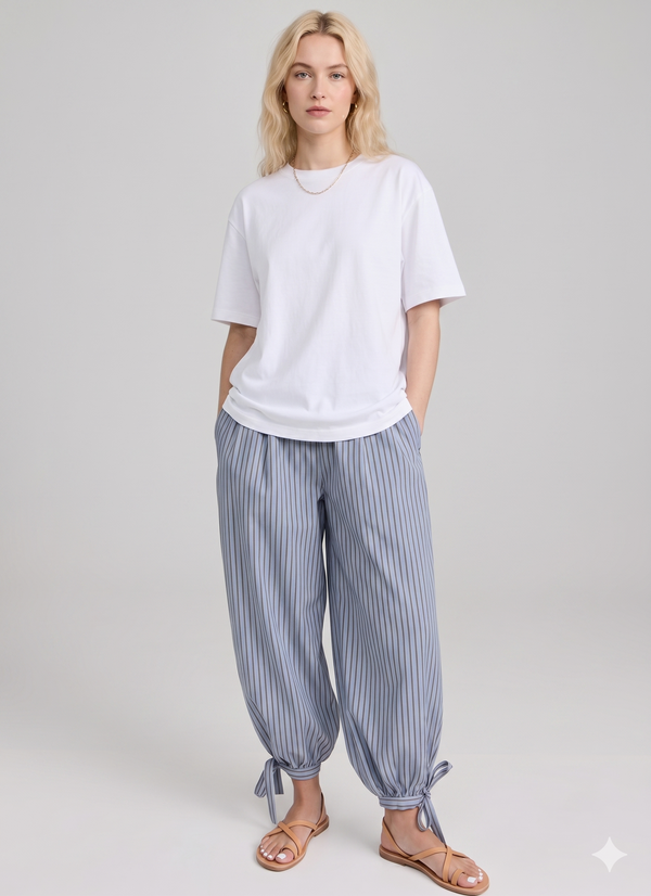 Pantalón Rayas Camisa Bombacho