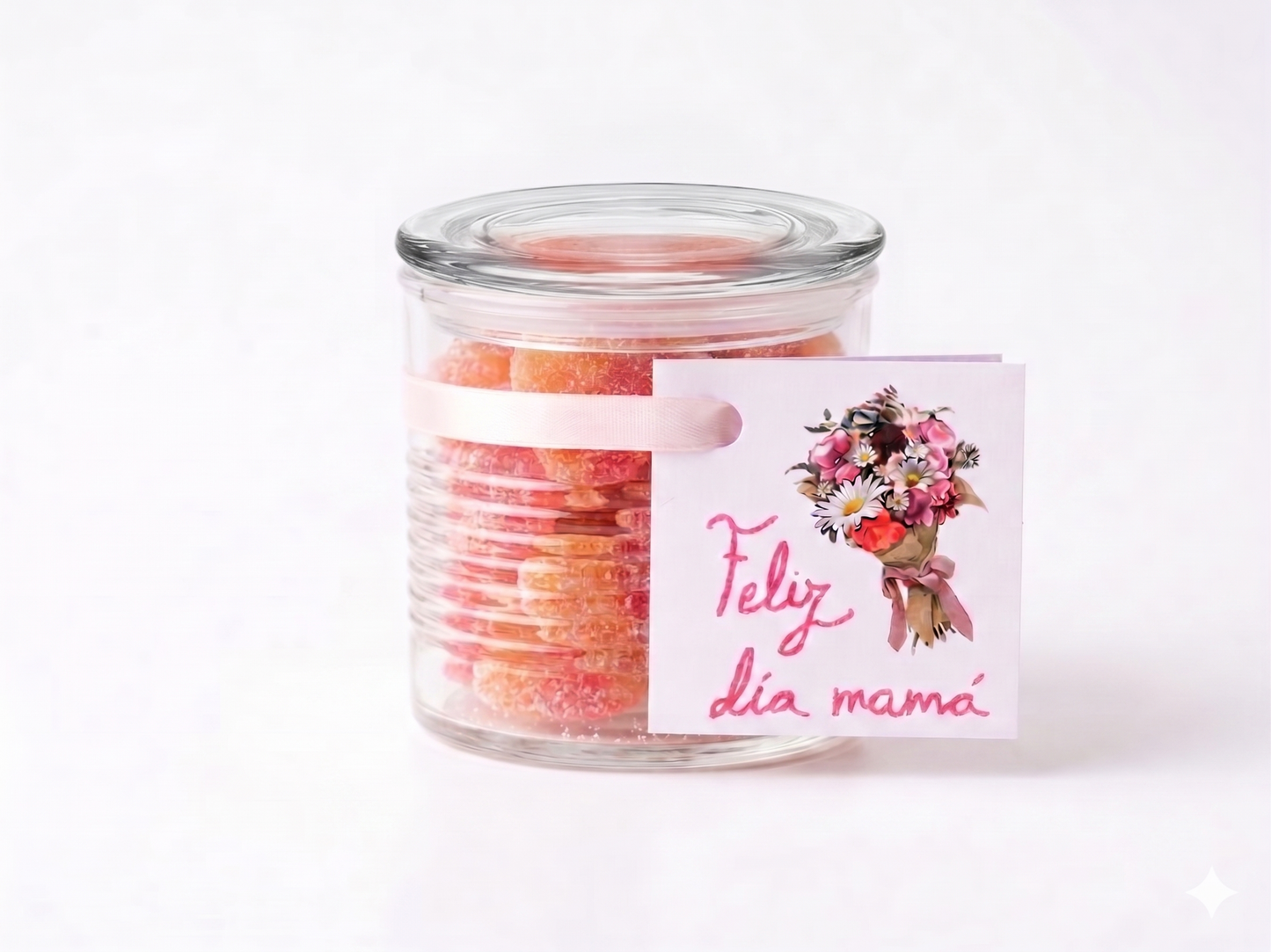 Bote o Lata de Caramelos con Mensaje Feliz Día Mamá