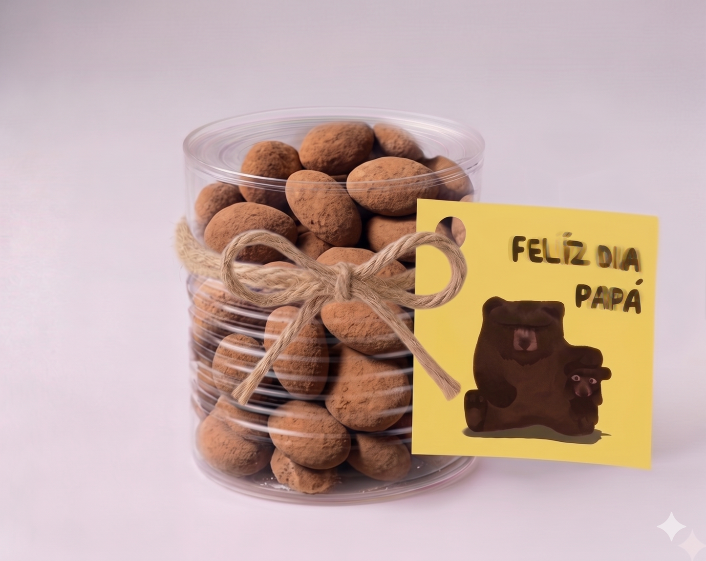 Bote o Lata de Caramelos con Mensaje Feliz Día Papá