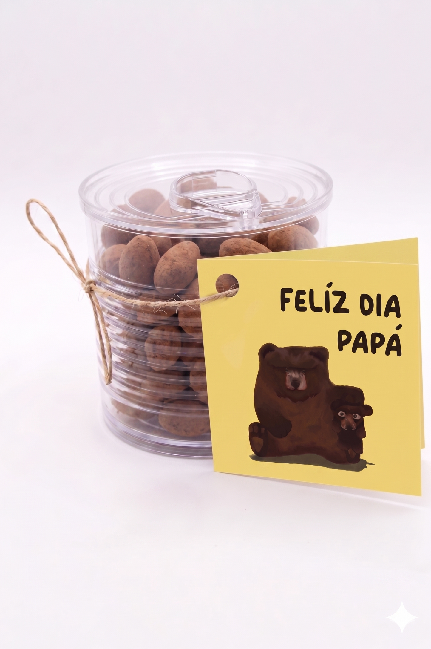Bote o Lata de Caramelos con Mensaje Feliz Día Papá
