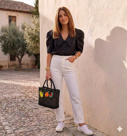 Blusa Cuello Bebé Manga Abullonada
