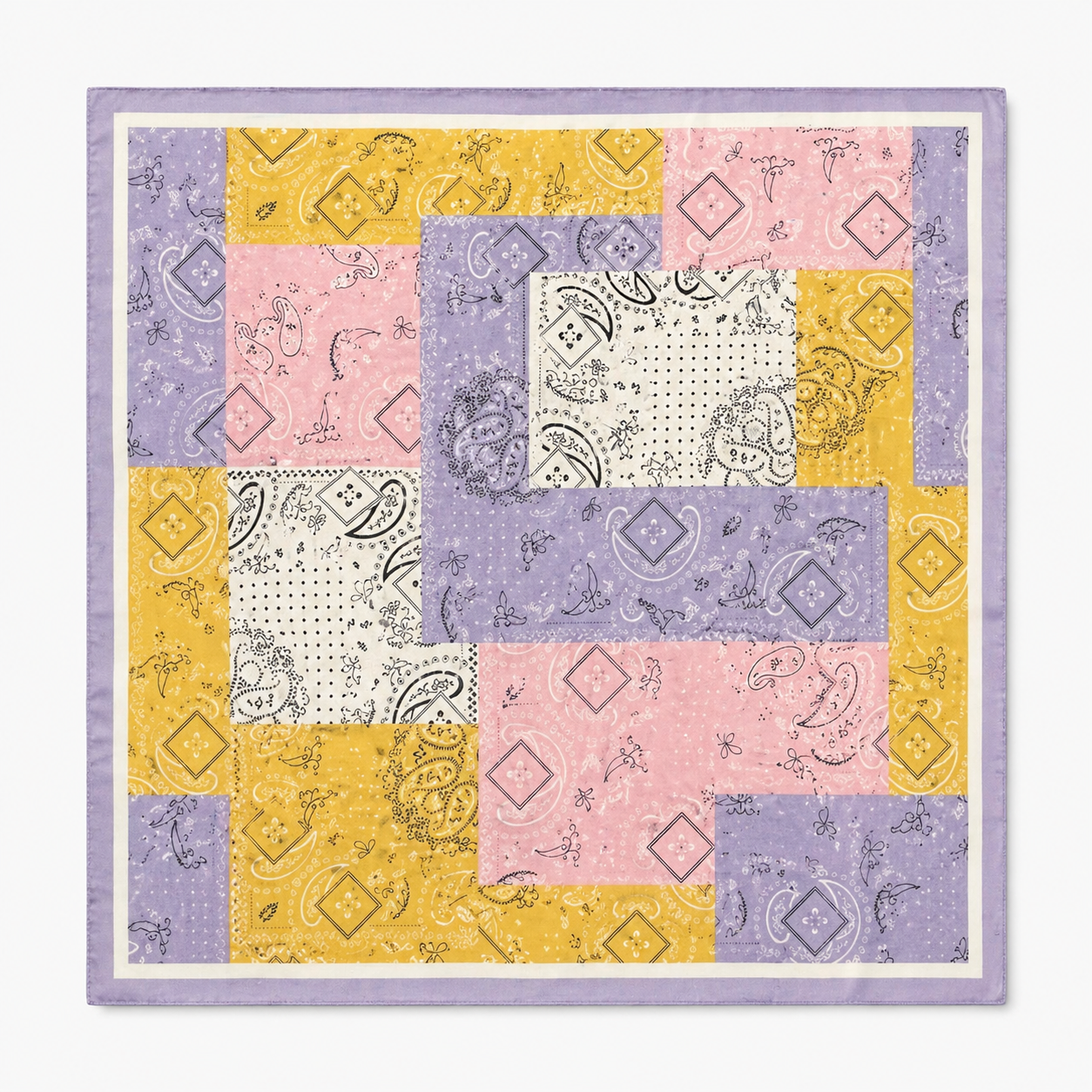 Pañuelo Imitación Bandana Varios Colores Azul Rosa Morado Amarillo