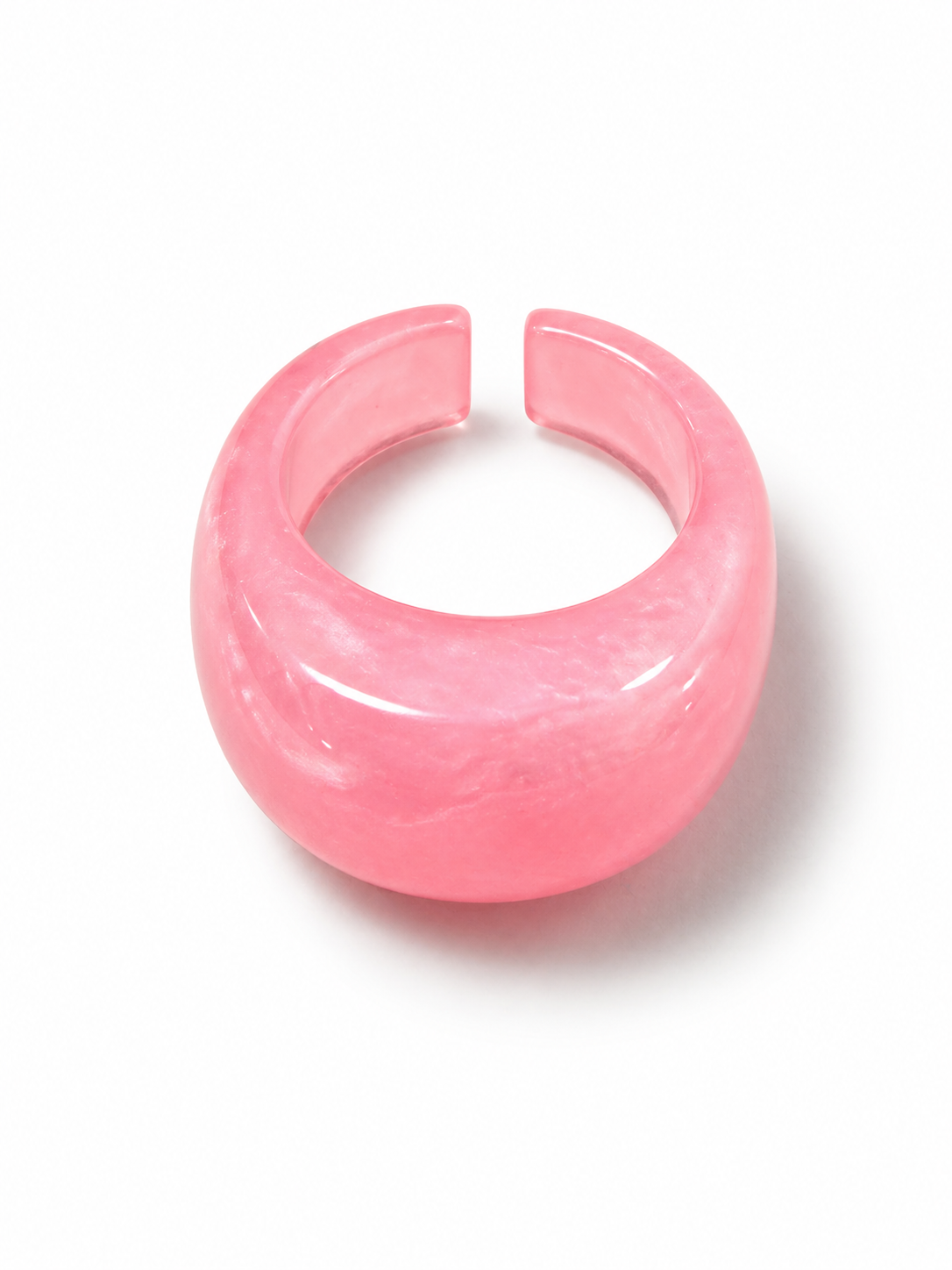 Anillo Resina Rosa Nacarado