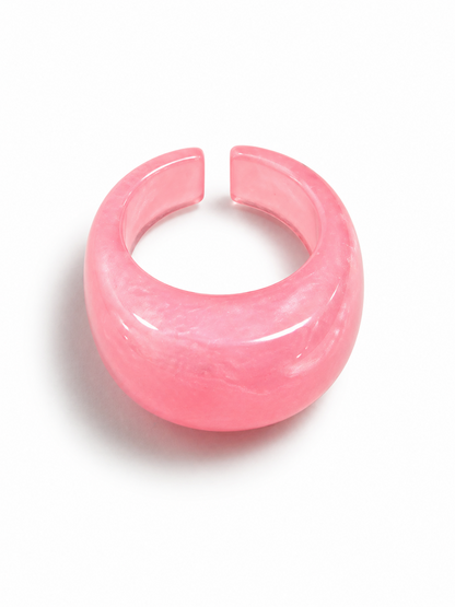 Anillo Resina Transparentoso Liso