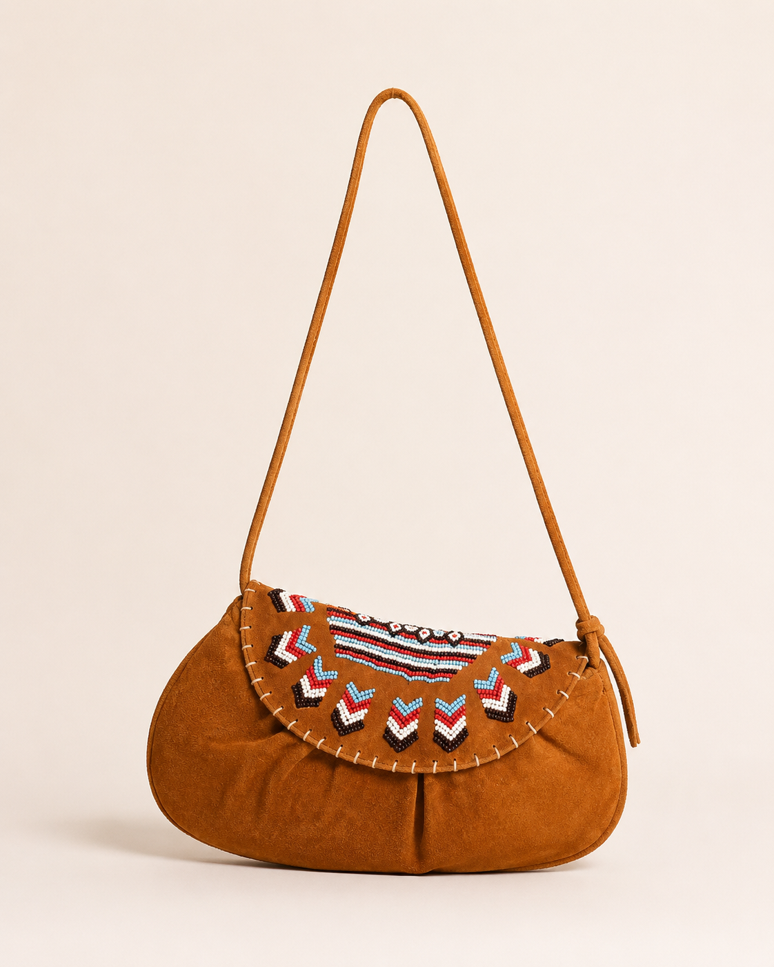 Mini Bolso Ante con Cuentas