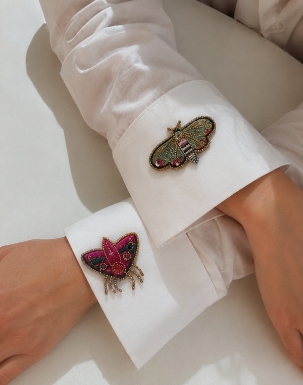 Broche Polilla Mariposa Rosa