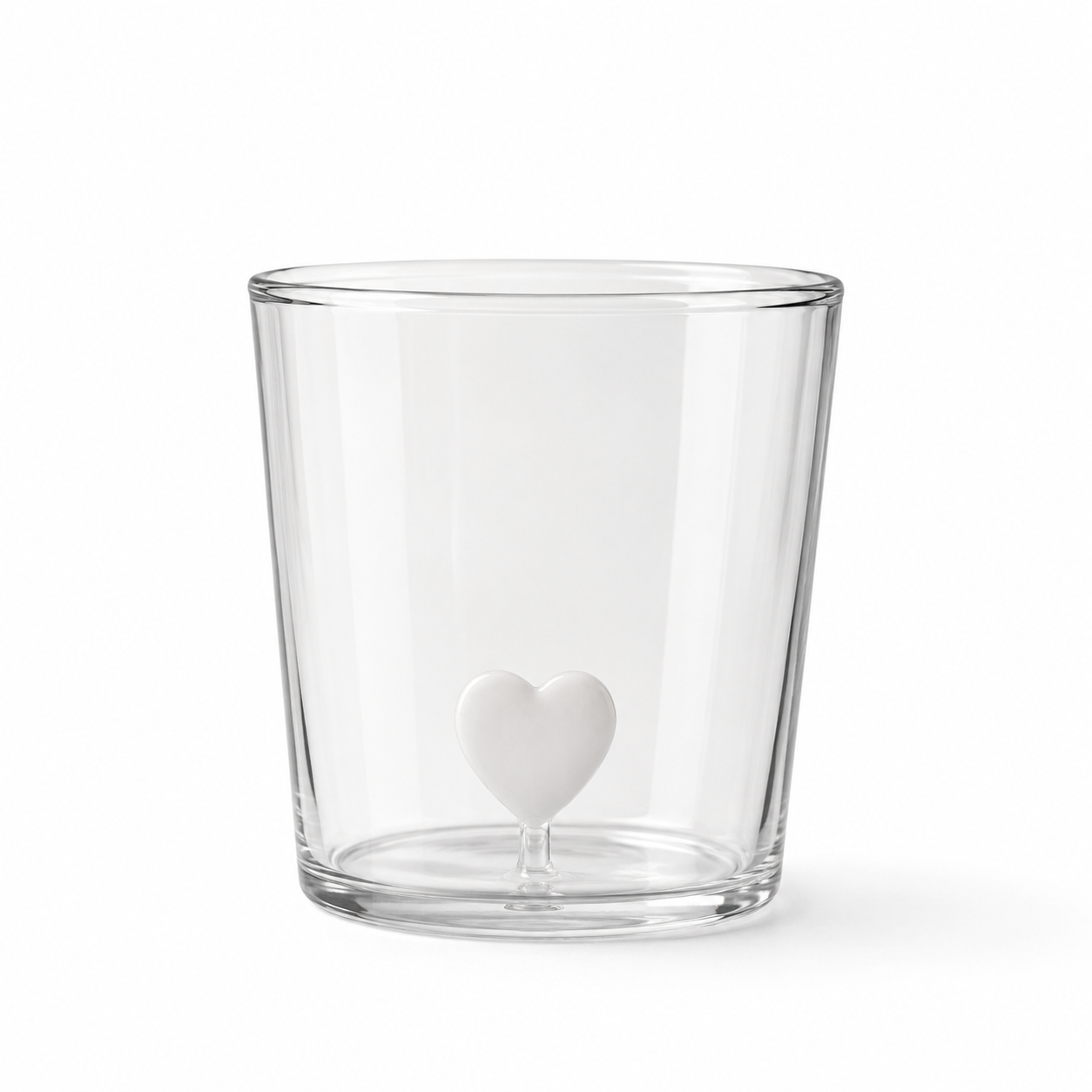 Vaso Figura Corazón Blanco