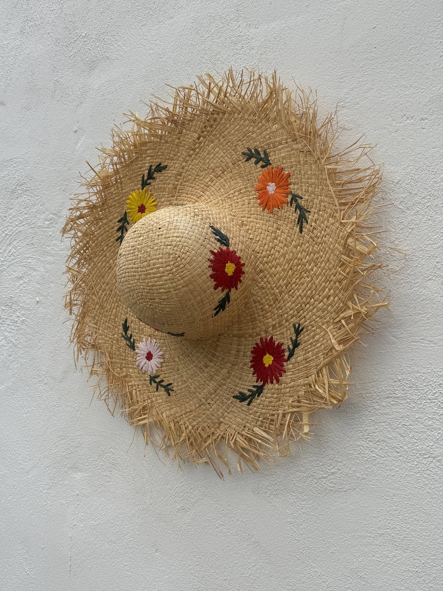 Maxi Sombrero Flores Bordadas