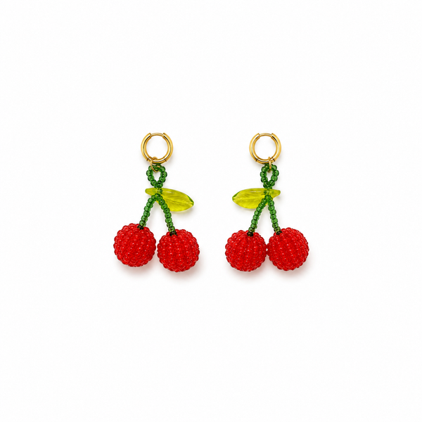 Pendientes Cuentas en Forma de Cerezas