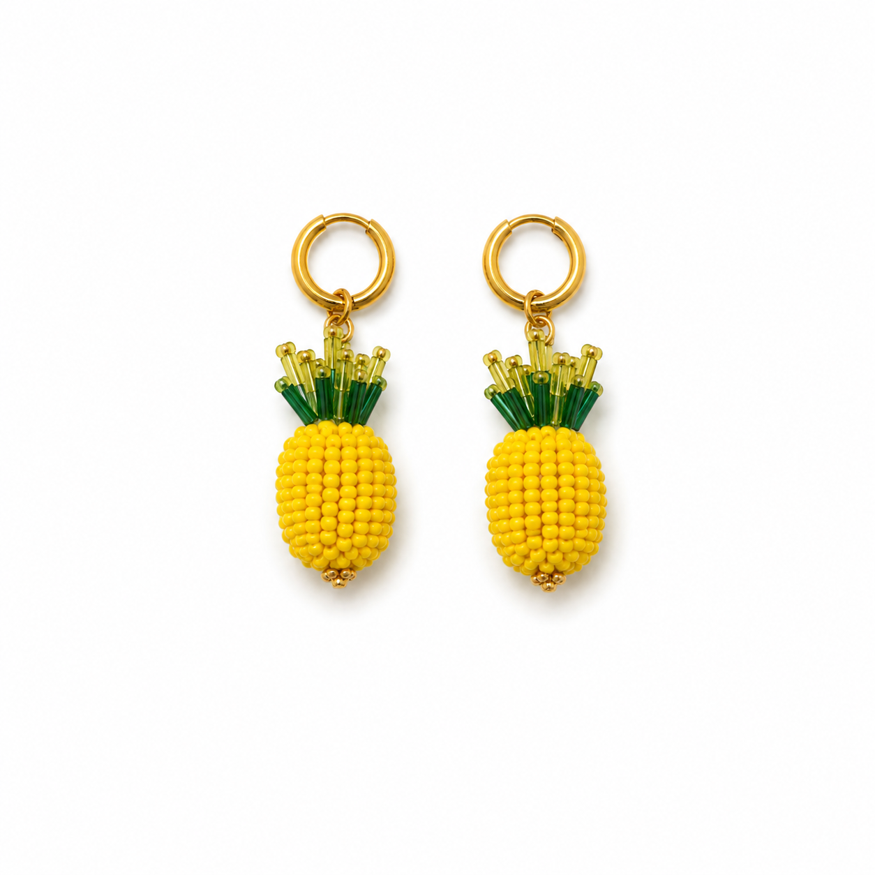Pendientes Cuentas en Forma de Piña