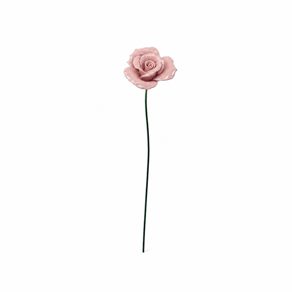 Ceramic Mauve Rose Flower