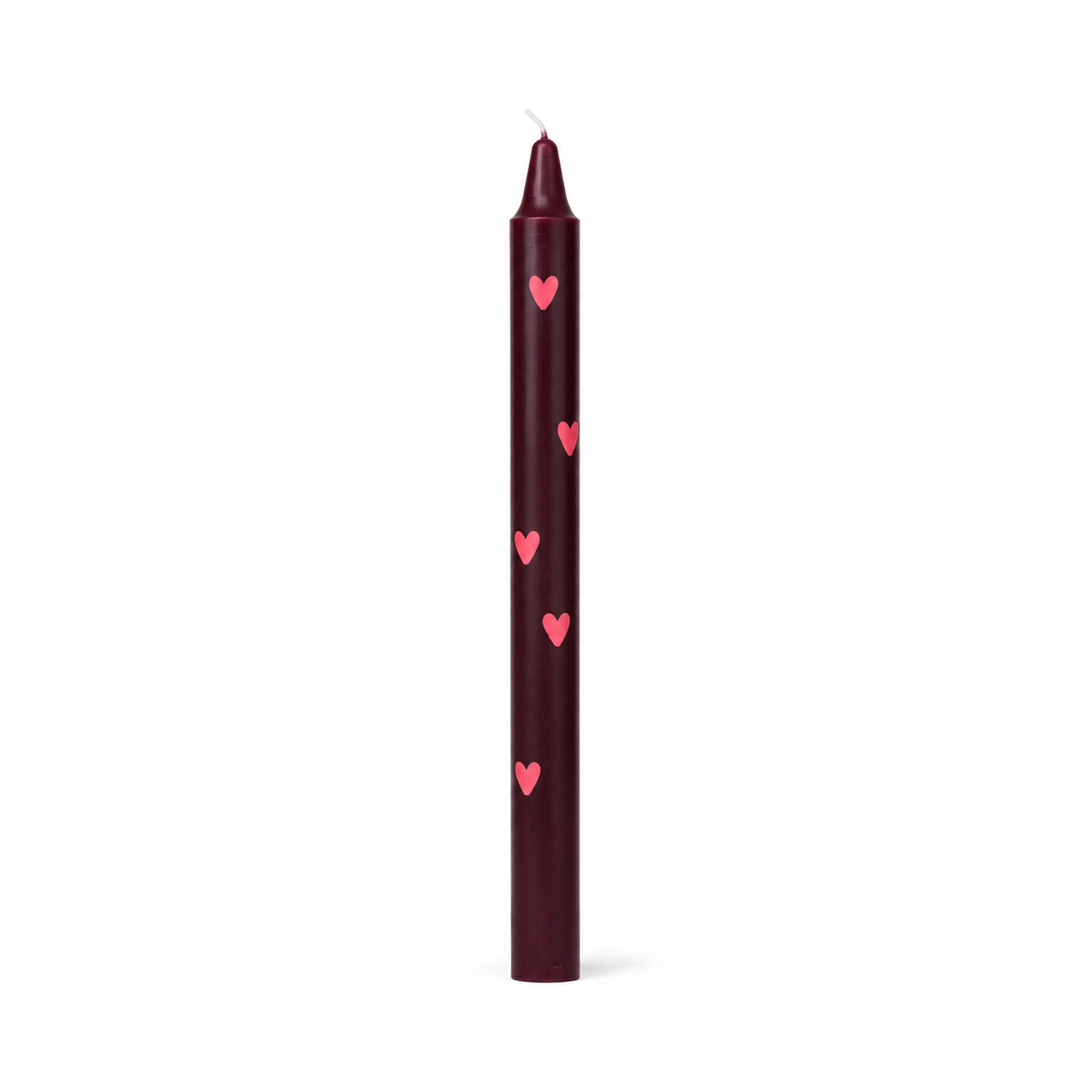Vela de Candelabro Morado Corazón Rojo