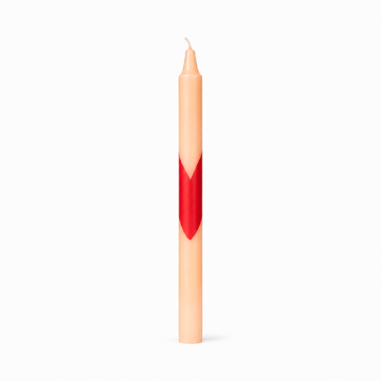 Large Heart Raw Taper Candle