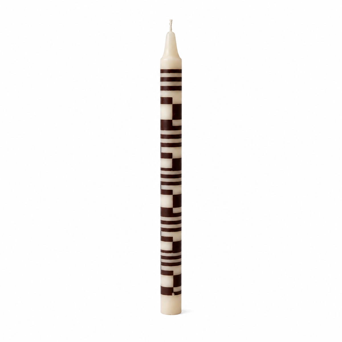 Vela de Candelabro Beige con Marrón