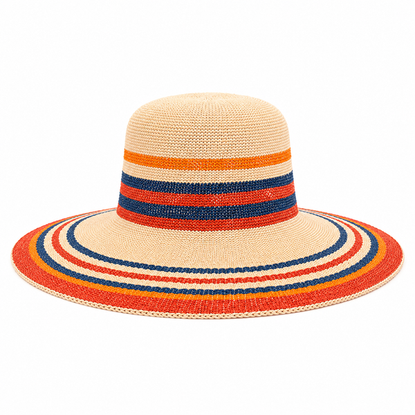 Orange Blue Striped Hat