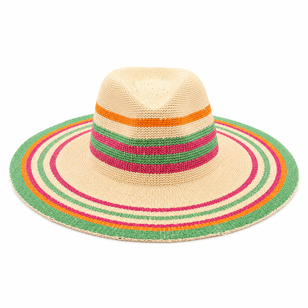Green Fuchsia Striped Hat