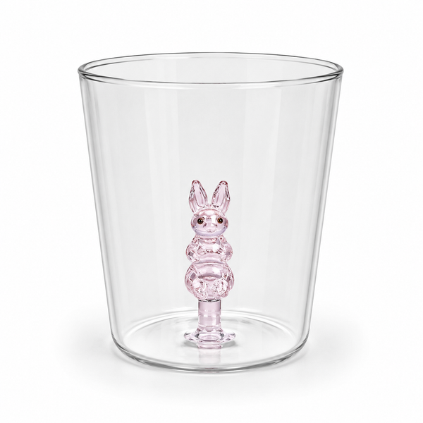 Vaso Vidrio Figura Dentro Conejo
