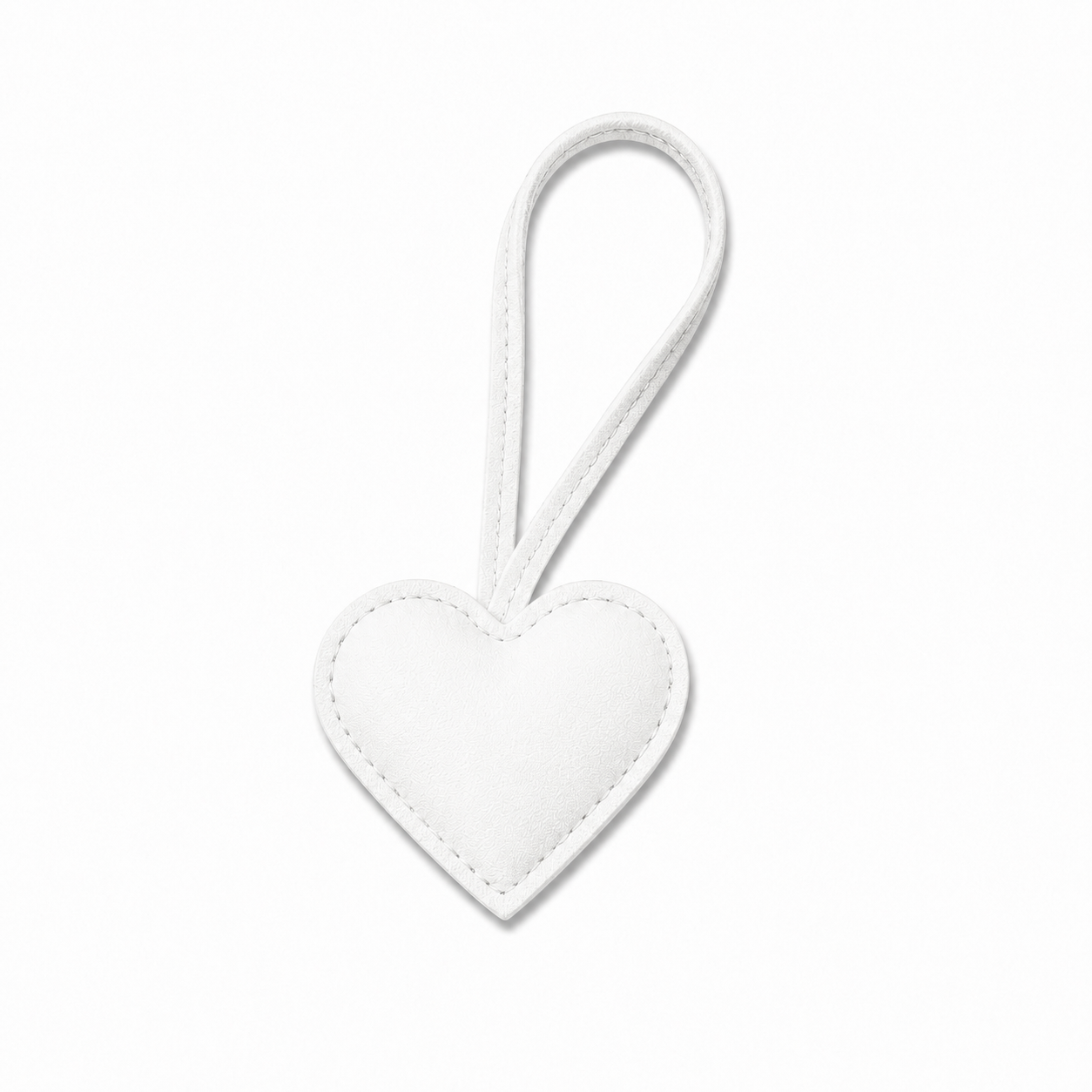 Llavero Charm Corazón Blanco
