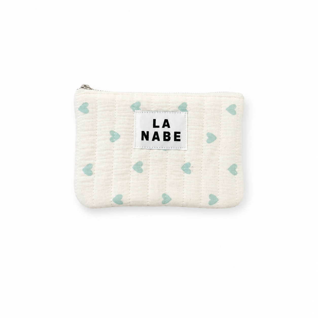White Wallet Blue Hearts
