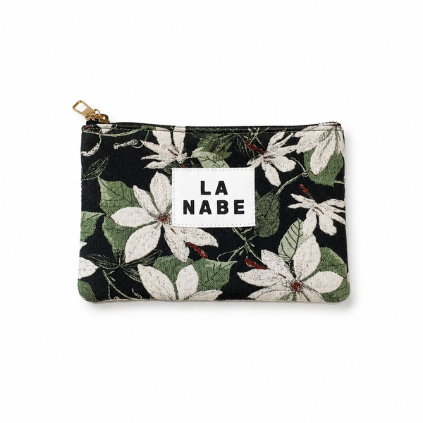 Amour White Flowers Upholstery Coin Purse