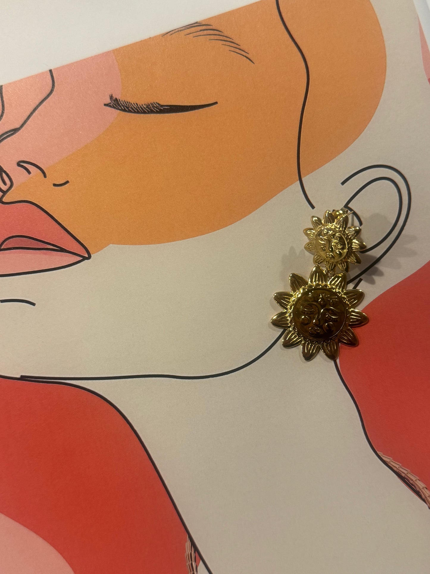 Pendientes Sol Dorados