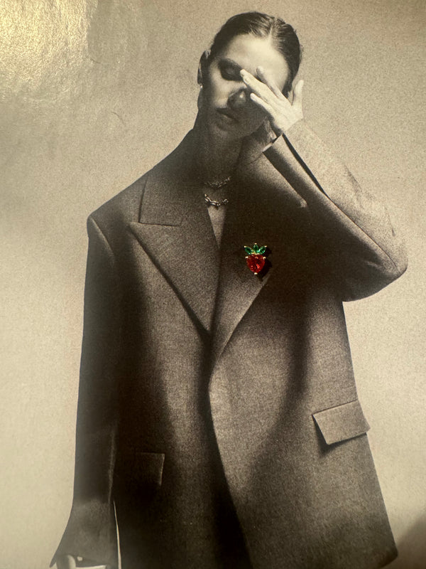 Mini Pendientes Fresa Brillantes