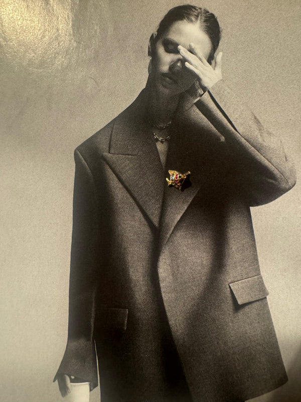 Mini Pendientes Pez Dorado con Brillantes