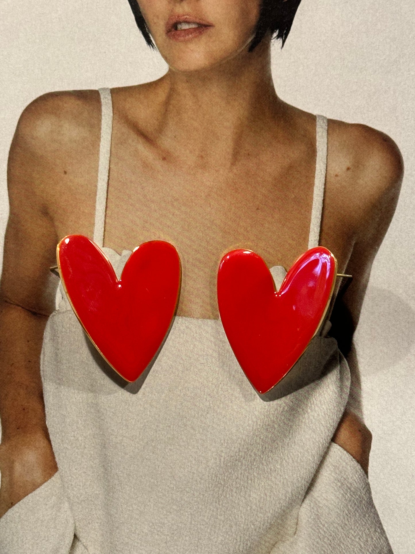 Pendientes Corazón Rojo