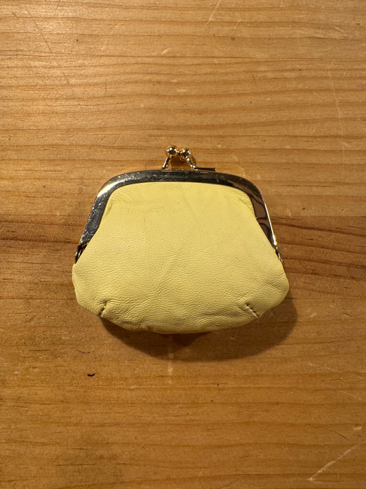 Mini Monedero Cuero Amarillo