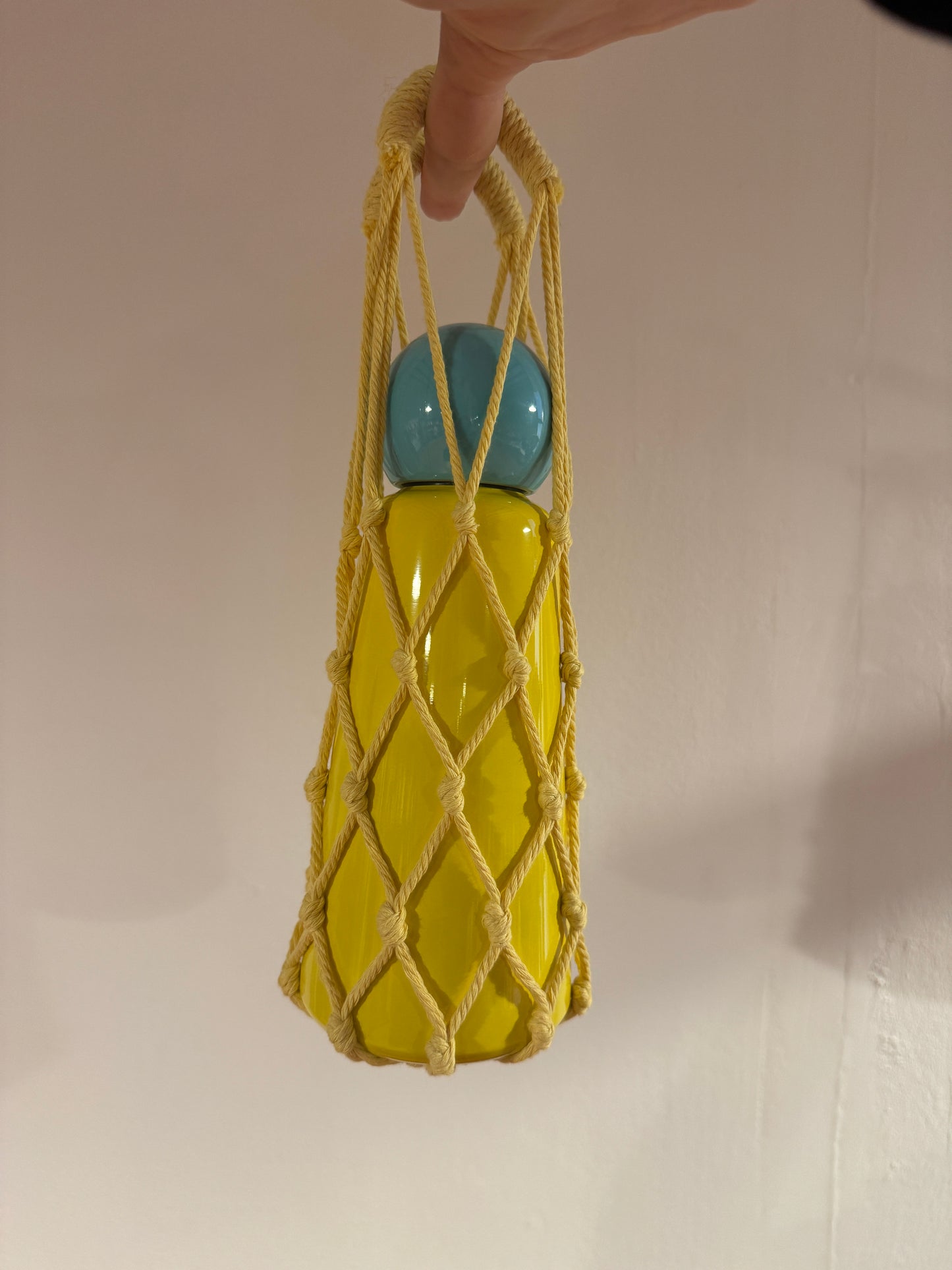 Bolsa Botella Crochet Amarillo