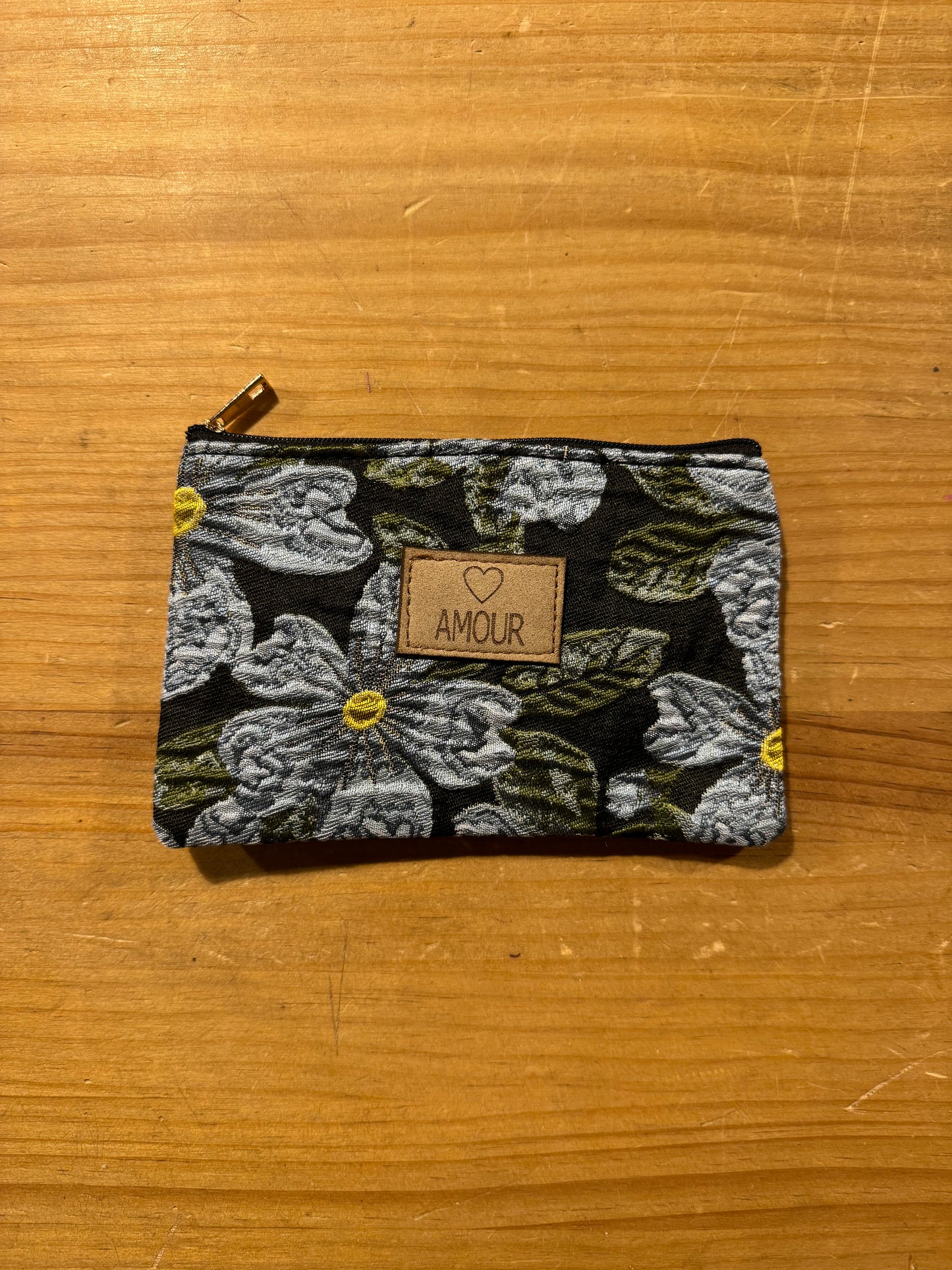 Monedero Tapicería Amour Flores Azules