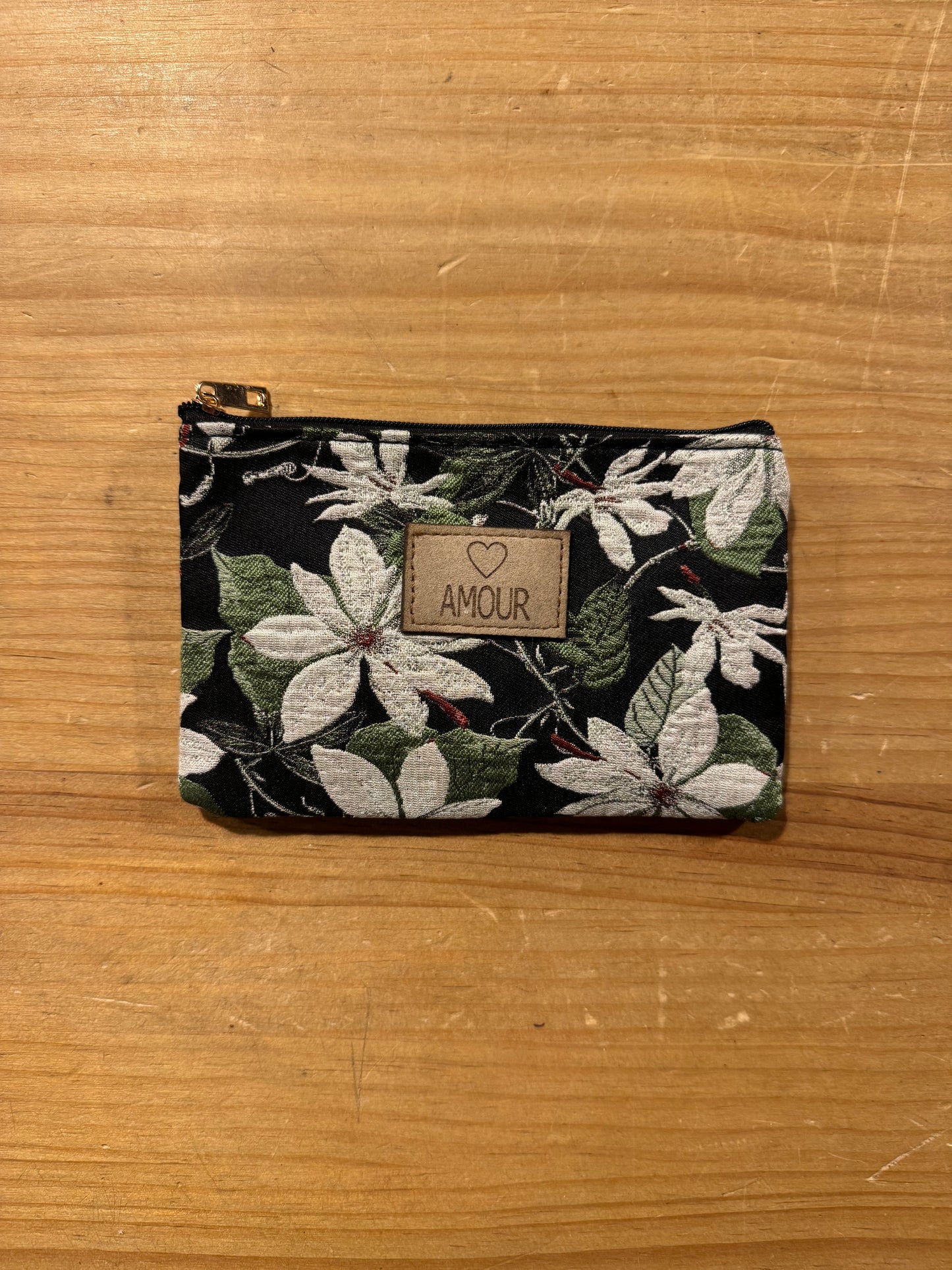 Monedero Tapicería Amour Flores Blancas