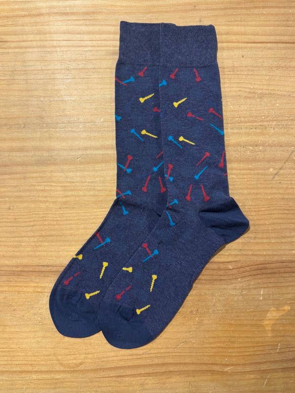 Calcetines Hombres Azul Tuercas