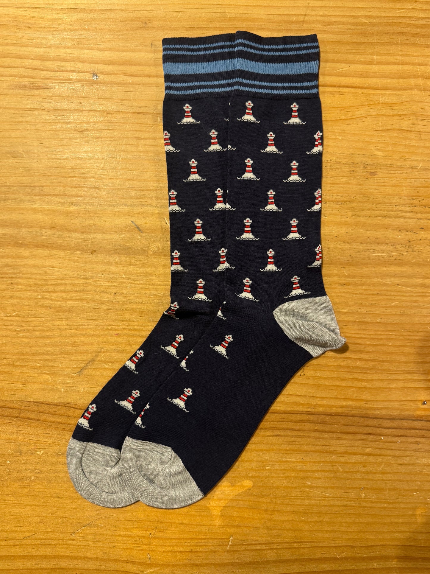 Calcetines Hombre Azul Marino Faros