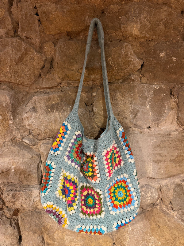 Bolso Ganchillo Turquesa