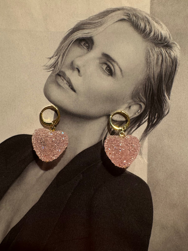 Pendientes Aro con Corazón Gominola