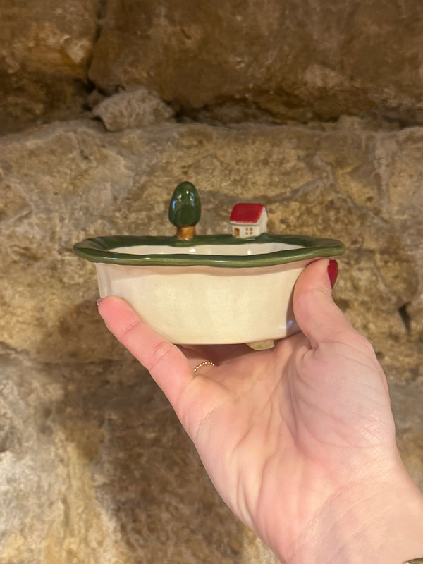 Cuenco Con Casa y Árbol