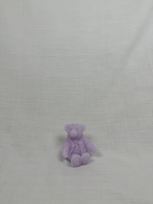 Vela Oso Osito Lila Malva Morado Violeta