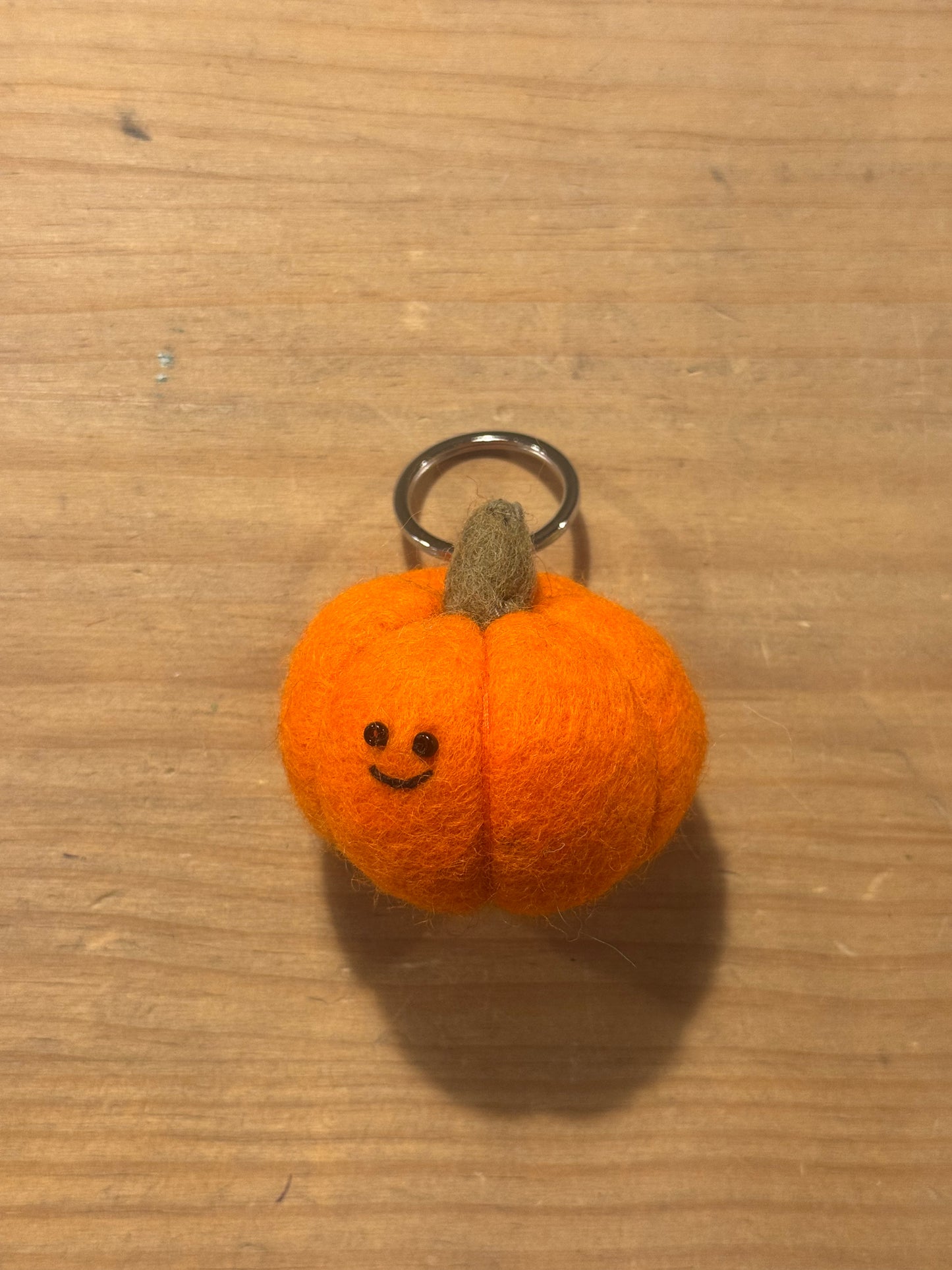 Llavero Fieltro Calabaza con Cara