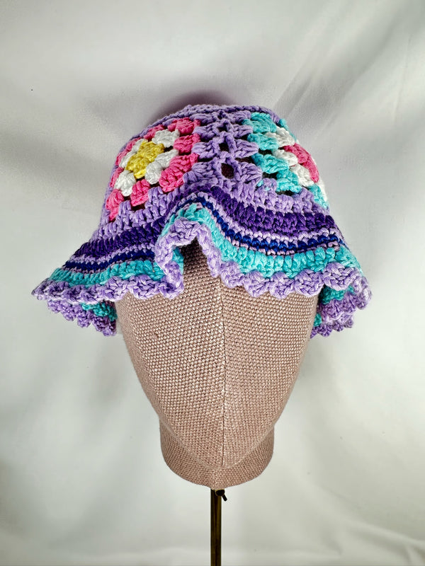 Sombrero Ganchillo Morado