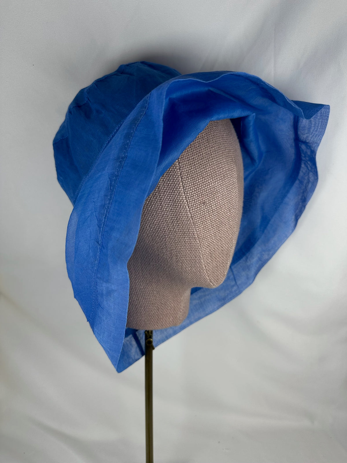 Sombrero Lino Ala Larga Azulón