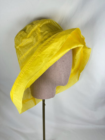 Sombrero Lino Ala Larga Amarilla